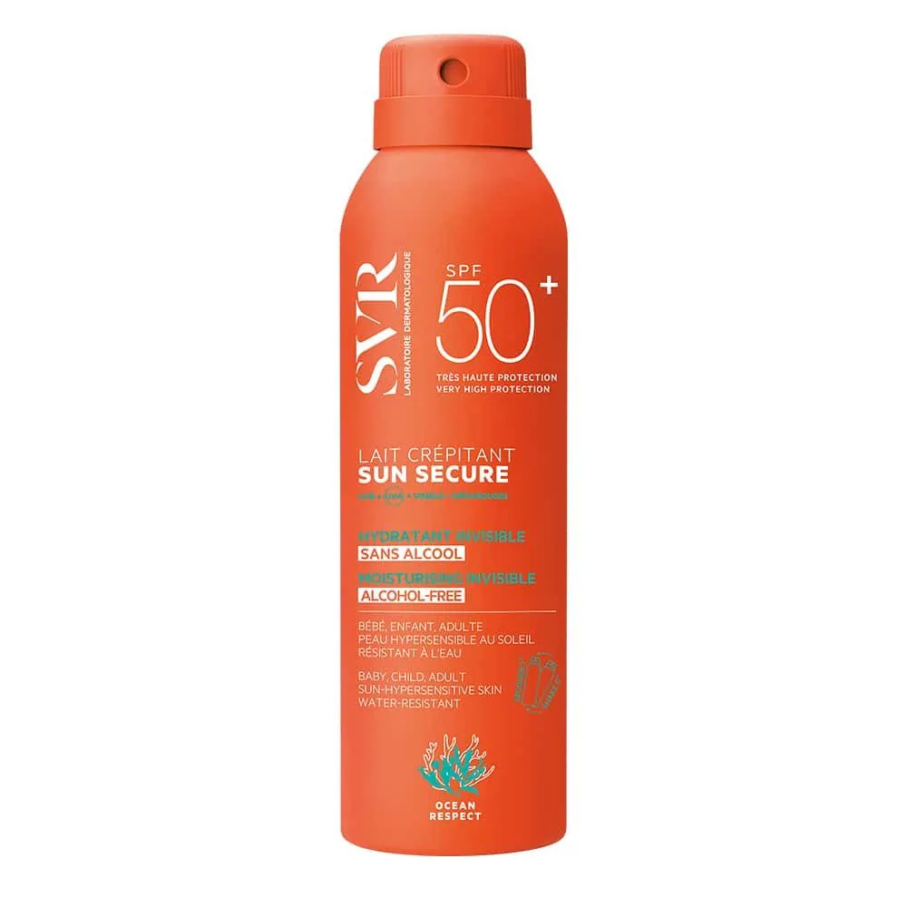 SVR sun secure spf50+ lait crepitant 200 ml