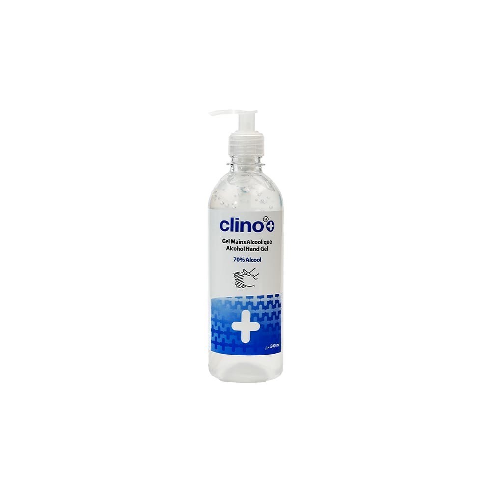 CLINO+ GEL MAINS ALCOOLIQUE 70% ALCOOL 500ML