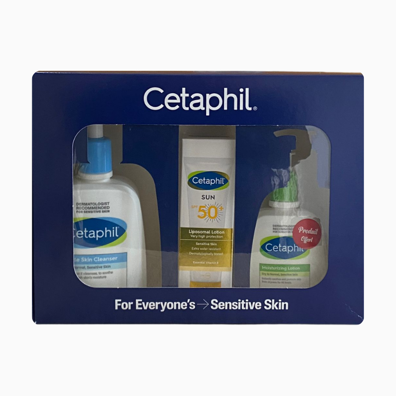 CETAPHIL COFFRET LOTION NETTOYANTE 500ML+SUN LIPOSOMAL LOTION SPF50+ 100ML+LOTION HYDRATANTE 236 ML (OFFERT)