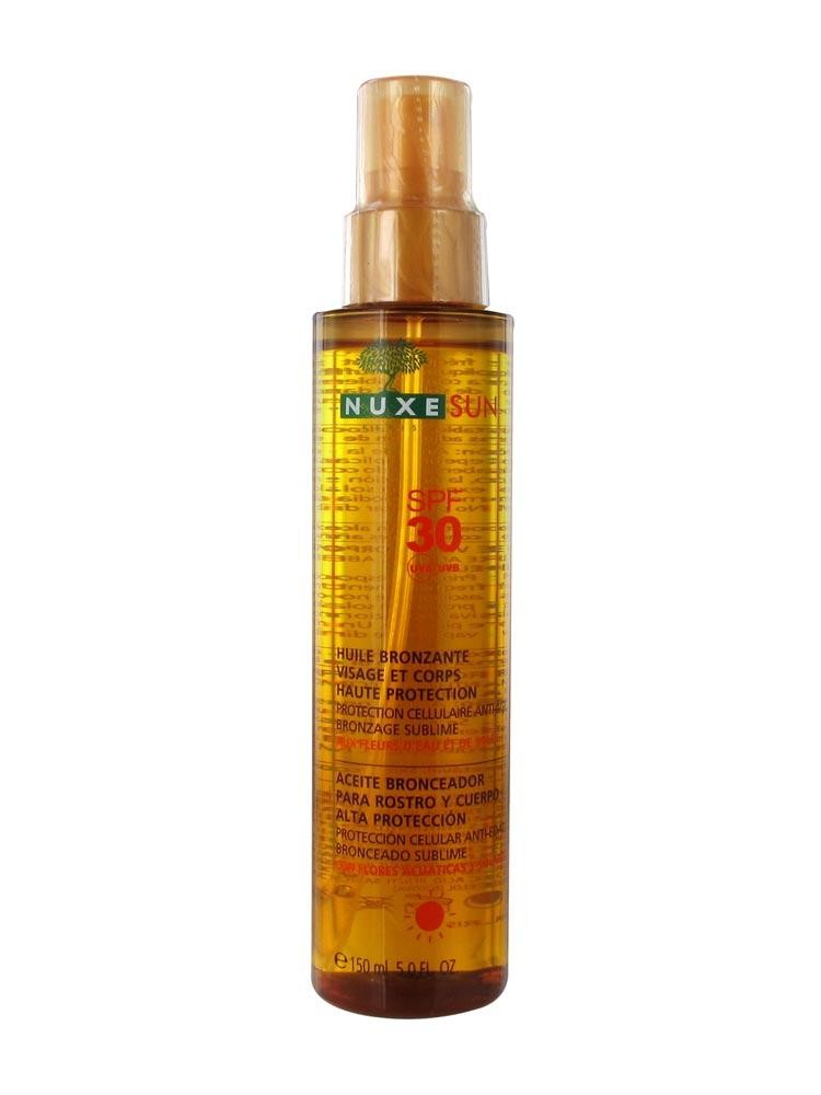 NUXE SUN HUILE BRONZANTE VISAGE ET CORPS SPF30 150ML