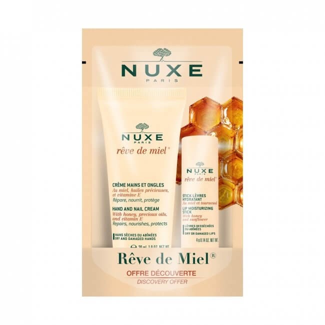 NUXE REVE DE MIEL STICK LEVRES 4G+CREME MAINS 30ML