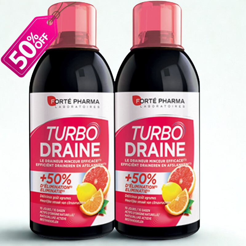 FORTE PHARMA TURBODRAINE MINCEUR AGRUMES 500ML+LE 2 EME (-50%)