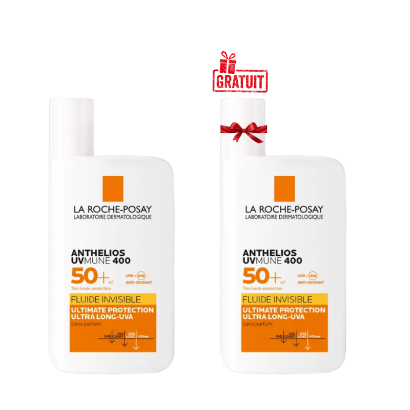 LA ROCHE POSAY ANTHELIOS UVMUNE 400 FLUID INVISIBLE SPF50 50ML+(LE 2 EME OFFERT)