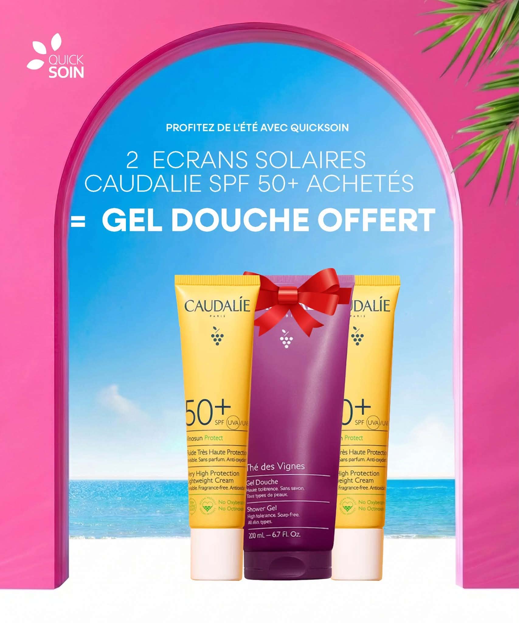 Deux Caudalie Vinosun Fluide Très Haute Protection SPF50+ 40ml & Gel Douche Gratuit