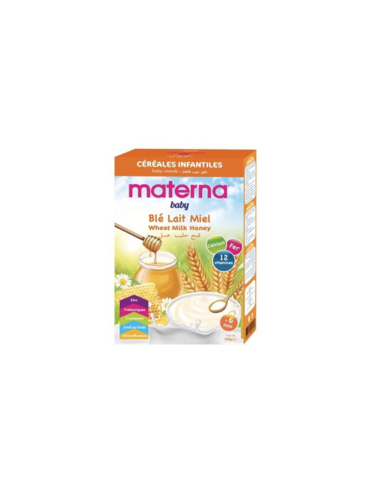 MATERNA FARINE BLE LAIT MIEL 200G